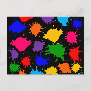 Carte Postale Paint Splatter