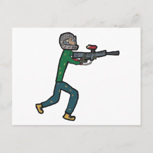 Carte Postale Paintball