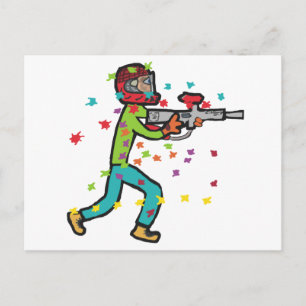 Carte Postale Paintball