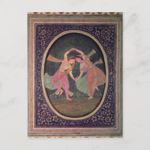 Carte Postale Paire de filles dansantes exécutant un Kathak