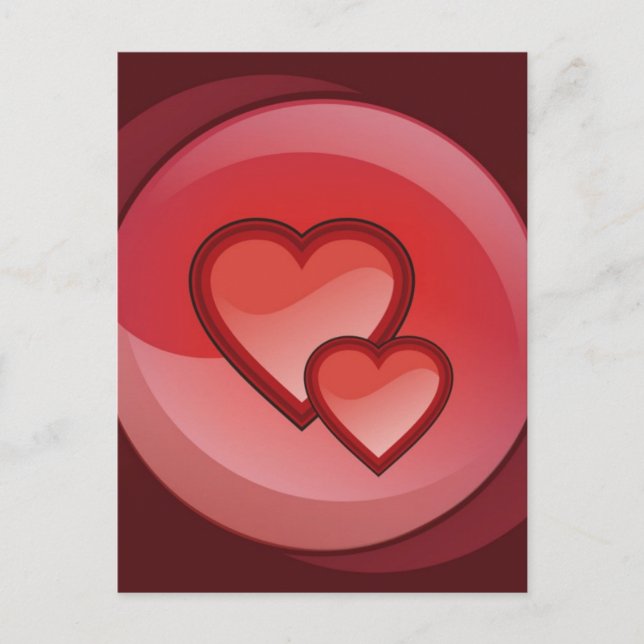 Carte Postale Paire des coeurs (Devant)