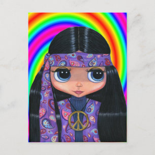 Carte postale Paisley Hippie Doll