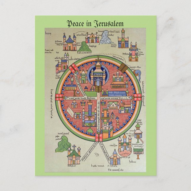 Carte postale Paix à Jérusalem (Devant)