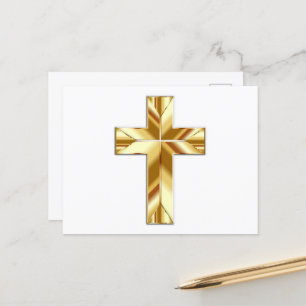 Carte Postale Paix à vous, Croix d'or