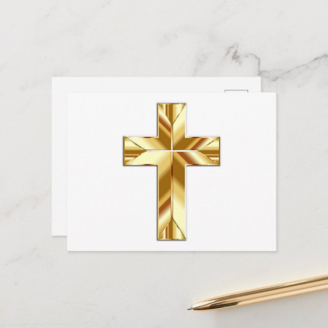 Carte Postale Paix à vous, Croix d'or (Devant/Arrière en situation)
