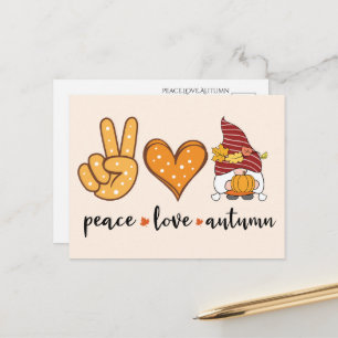 Carte postale Paix Amour Automne