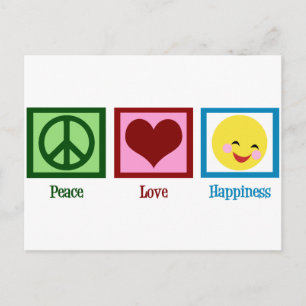 Carte Postale Paix Amour Bonheur