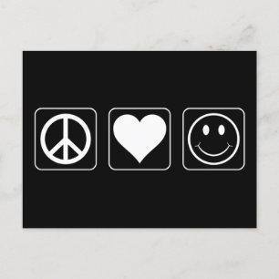 Carte Postale Paix Amour Bonheur