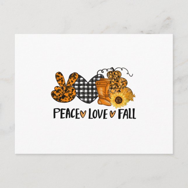 Carte Postale Paix amour chute (Devant)