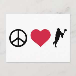 Carte Postale Paix, amour et crosse