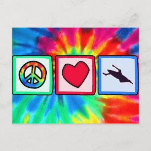 Carte Postale Paix, Amour, Kayak