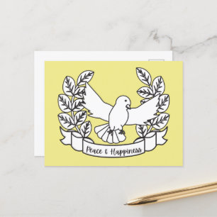 CARTE POSTALE PAIX & BONHEUR