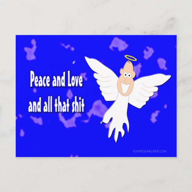 Carte Postale Paix et Amour et tout ce S*** (Devant)