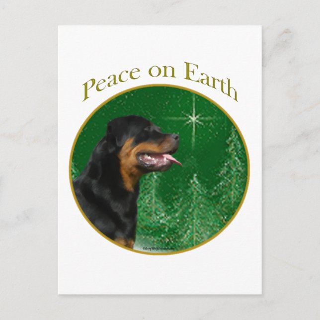 Carte Postale Paix Rottweiler (Devant)