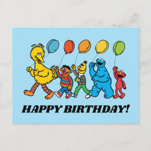 Carte Postale Pal de rue Sésame   Ballons de parti