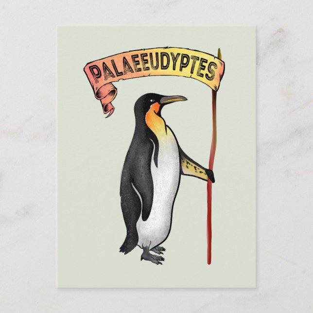 Carte Postale Palaeeudyptes Manchot éteint (Devant)