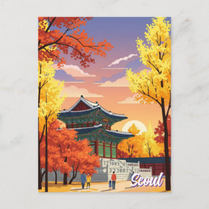 Carte Postale Palais à l'automne Séoul Corée du Sud