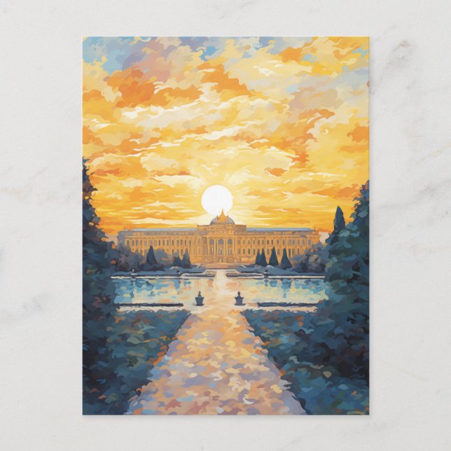 Carte Postale Palais autrichien majestueux au coucher du soleil (Devant)