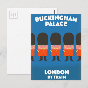 Carte Postale Palais Buckingham Londres en train