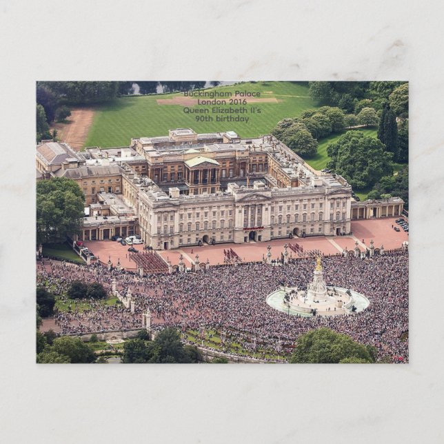 Carte Postale Palais de Buckingham 2016. 90e anniversaire de la  (Devant)