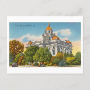 Carte Postale Palais de justice à Valdosta, Géorgie, Vintage voy