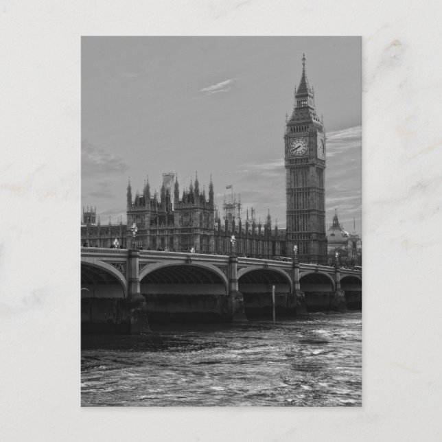 Carte Postale Palais de la tour Big Ben de Westminster (Devant)