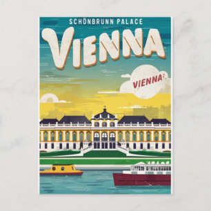 Carte Postale palais de schönbrunn vintage vienna