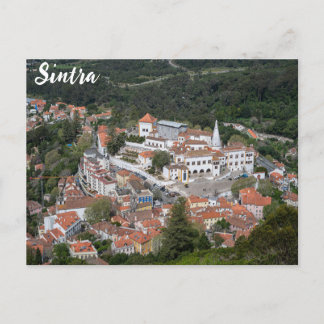 Carte Postale Palais de Sintra d'en haut à Sintra, Portugal