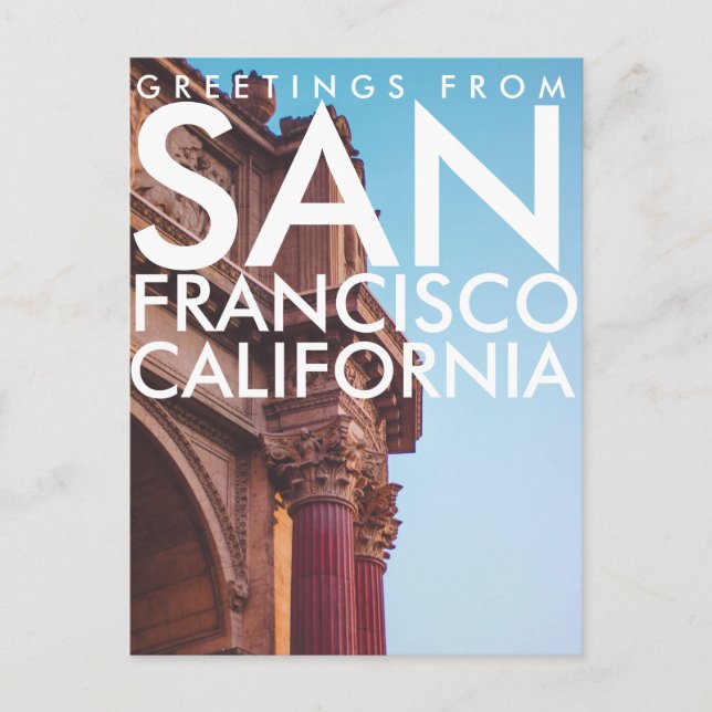 Carte Postale Palais des Beaux-Arts, San Francisco, Californie (Devant)