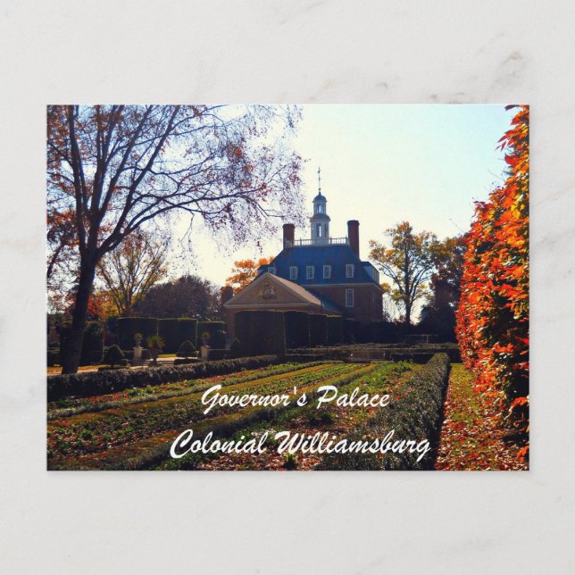 Carte Postale Palais du Gouverneur, Colonial Williamsburg (Devant)