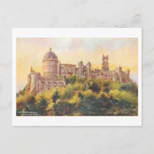 Carte Postale Palais Pena vintage à Cintra, Portugal,