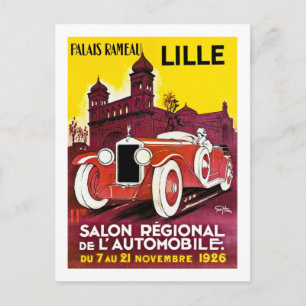 Carte Postale Palais Rameau - Lille - Annonce automobile - 1926