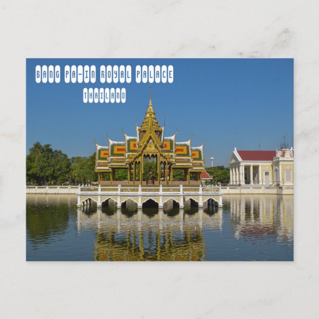 Carte Postale Palais royal de Bang Pa-In en Thaïlande (Devant)