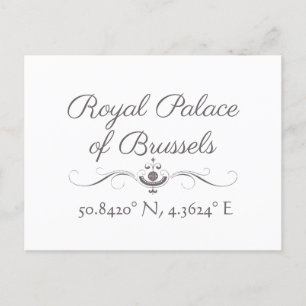 Carte Postale Palais Royal de Bruxelles Latitude Longitude
