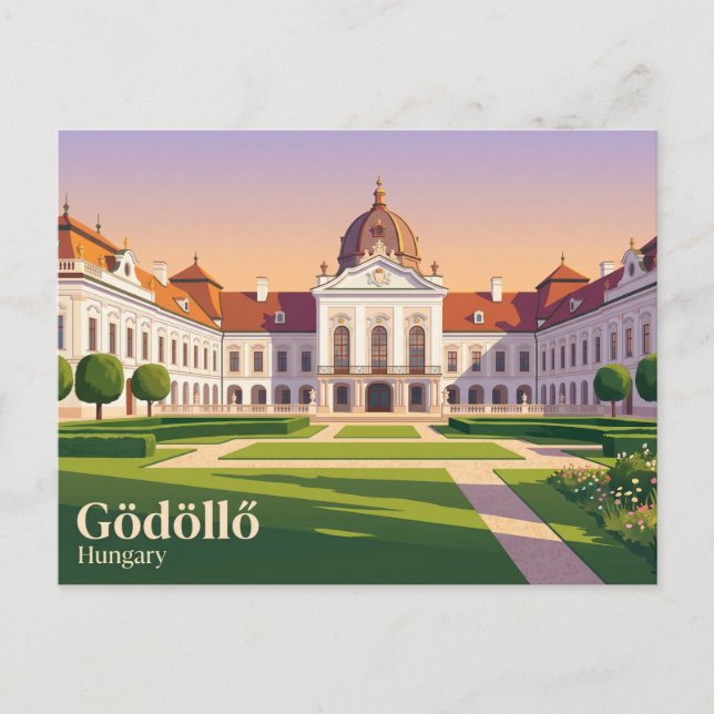 Carte Postale Palais royal de Gödöllő Hongrie (Devant)