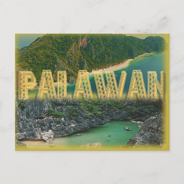 Carte Postale Palawan "la meilleure île au monde " (Devant)