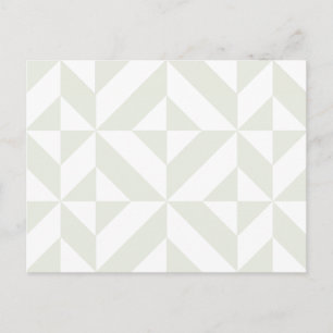 Carte Postale Pale Gray Geometric Deco Cube Pattern