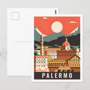 Carte Postale Palerme Italie Lieu de voyage célèbre