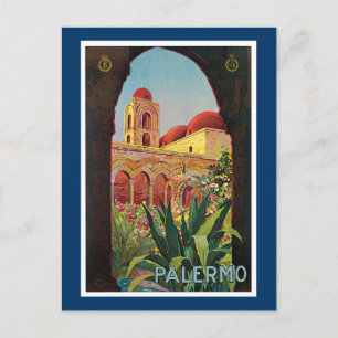 Carte Postale Palermo, Italie Annonce Vintage voyage