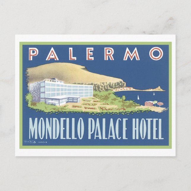 Carte Postale Palermo Mondello Palace Hotel (Devant)