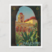 Palermo Sicilia Italie Poster Vintage voyage Art