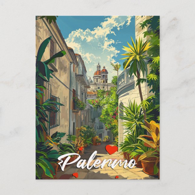 Carte Postale Palermo Vintage  (Devant)