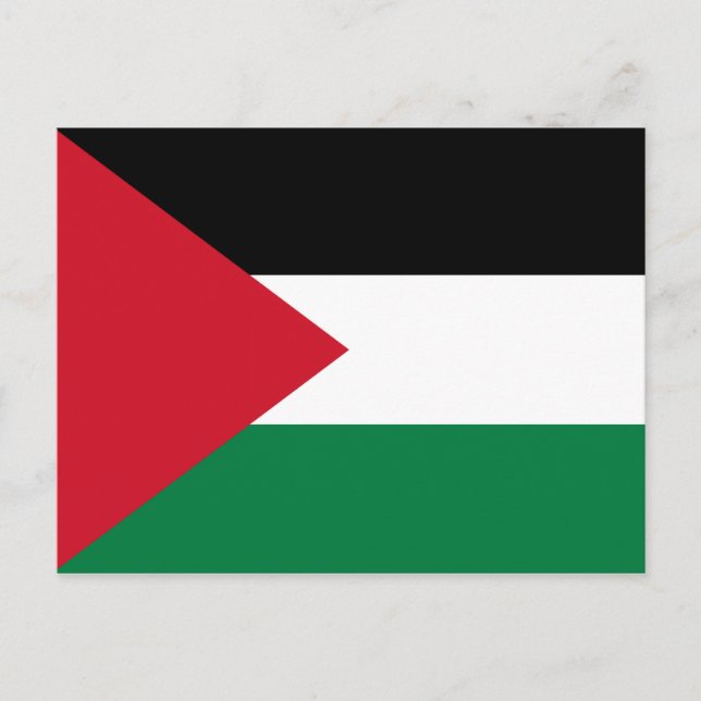 Carte Postale Palestine - Drapeau palestinien (Devant)