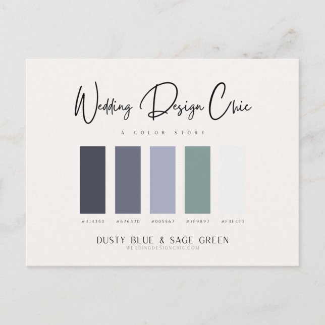 Carte Postale Palette de couleurs vert de couleur de couleur de  (Devant)