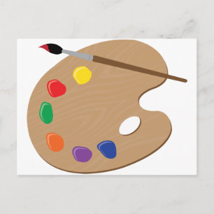 Carte Postale Palette Peintres
