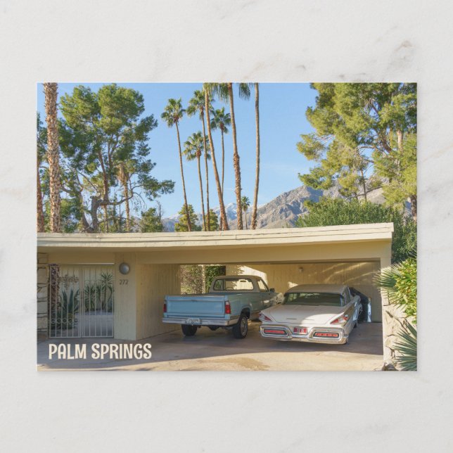 Carte Postale Palm Springs Californie - Photo moderne du milieu  (Devant)
