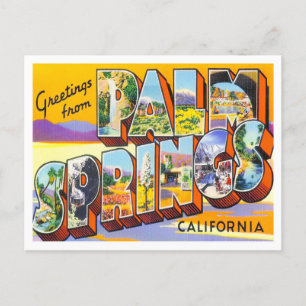 Carte Postale Palm Springs, Californie Vintage Big Letters