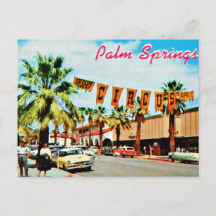 Carte postale Palm Springs vintage des années 1950