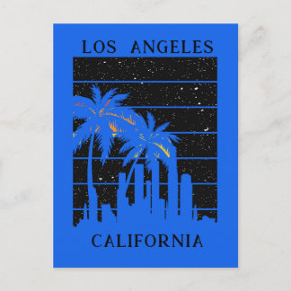 Carte Postale Palm Tree de Los Angeles California City Skyline