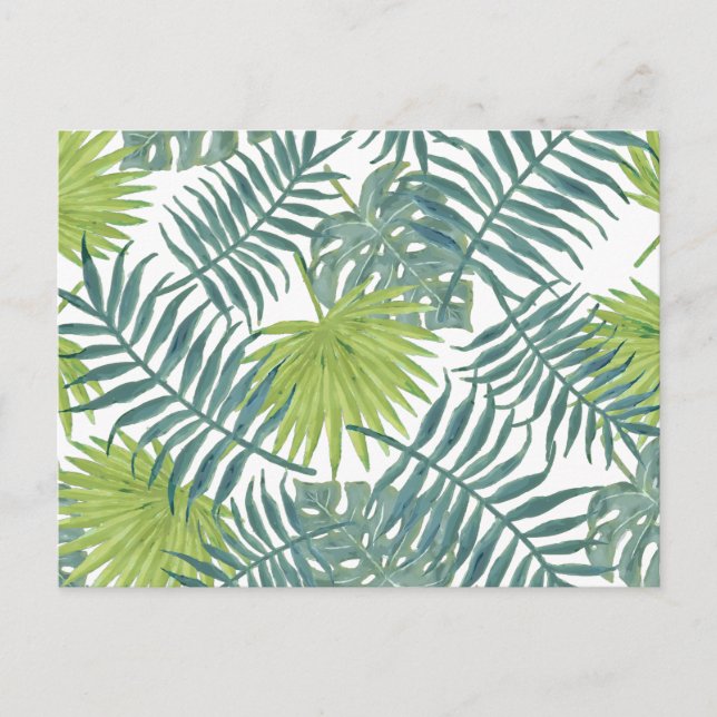 Carte Postale Palm Tree Fronds Peinture hawaïenne (Devant)